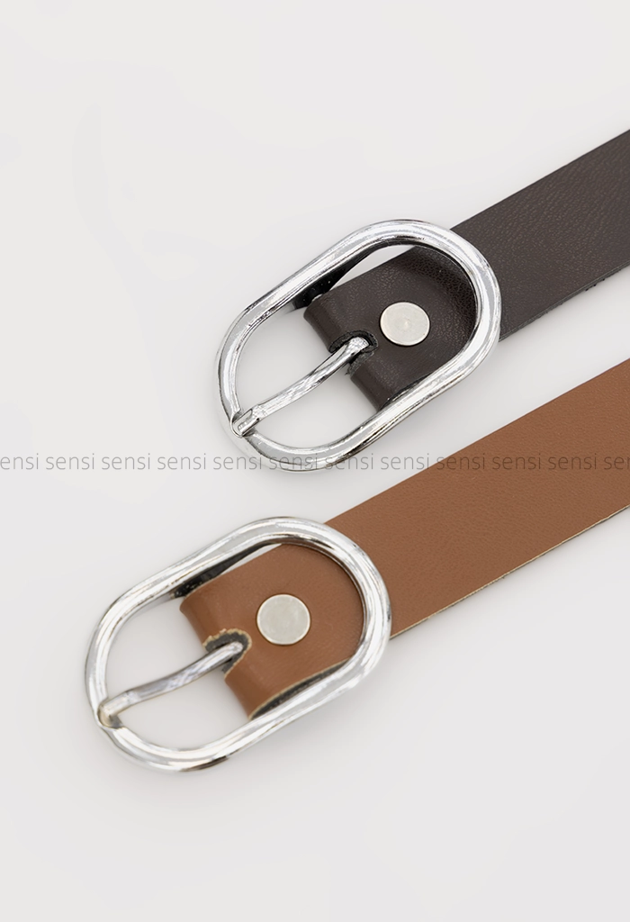 کمربند چرم سگک بیضی کد1005428